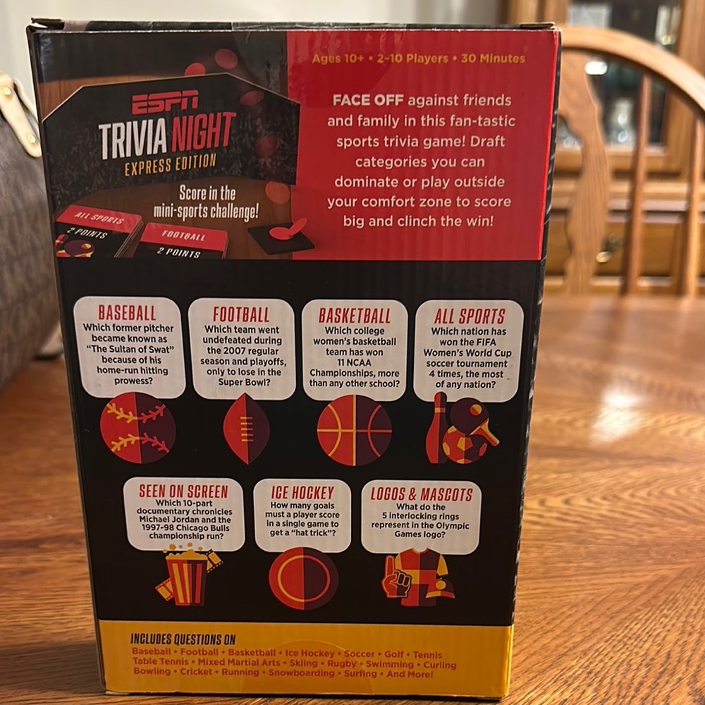 ESPN Trivia Night Express Edition Game - Picture 2 of 2